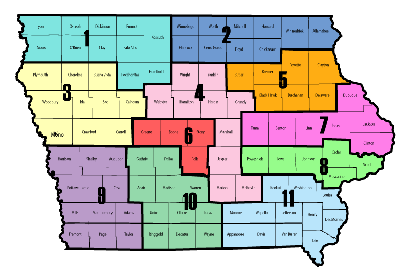 Map of fire inspection areas