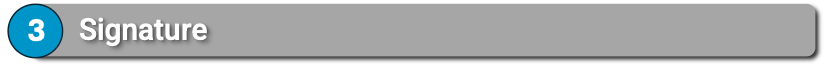 Signature section header