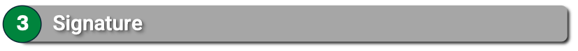 Signature section header