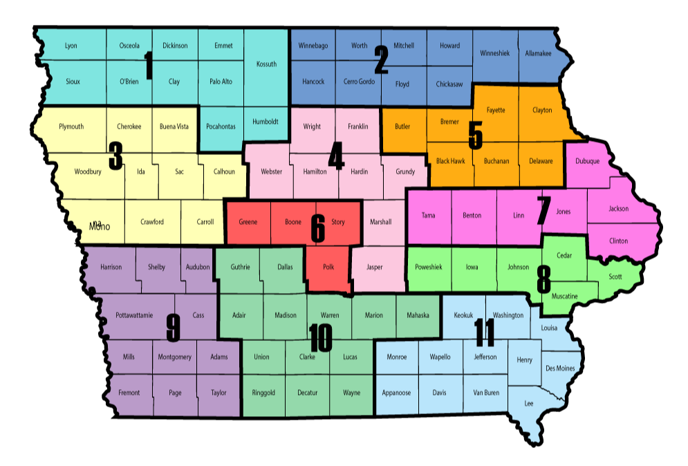 Map of fire inspection areas