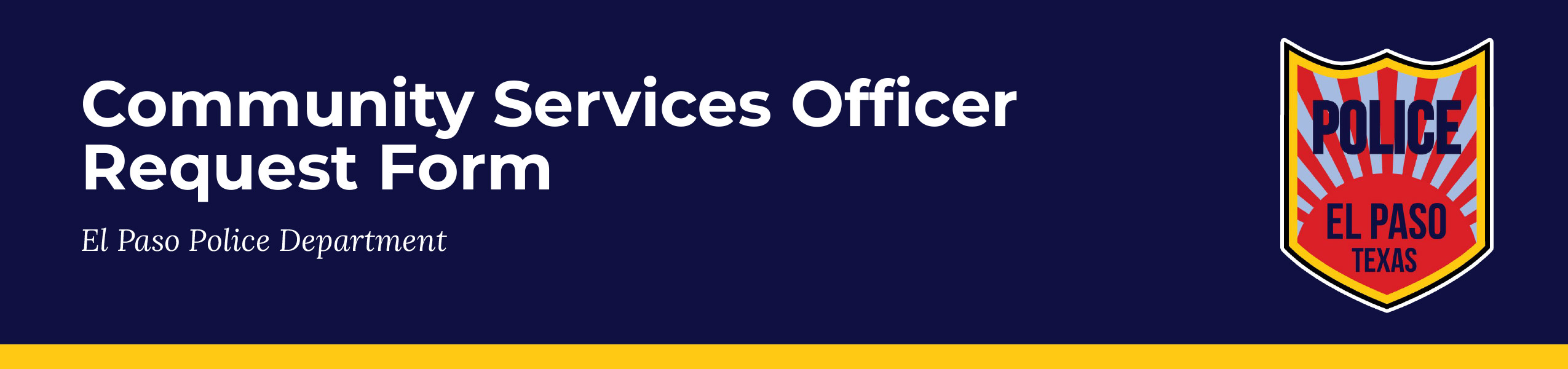 Community Services Officer Request Form